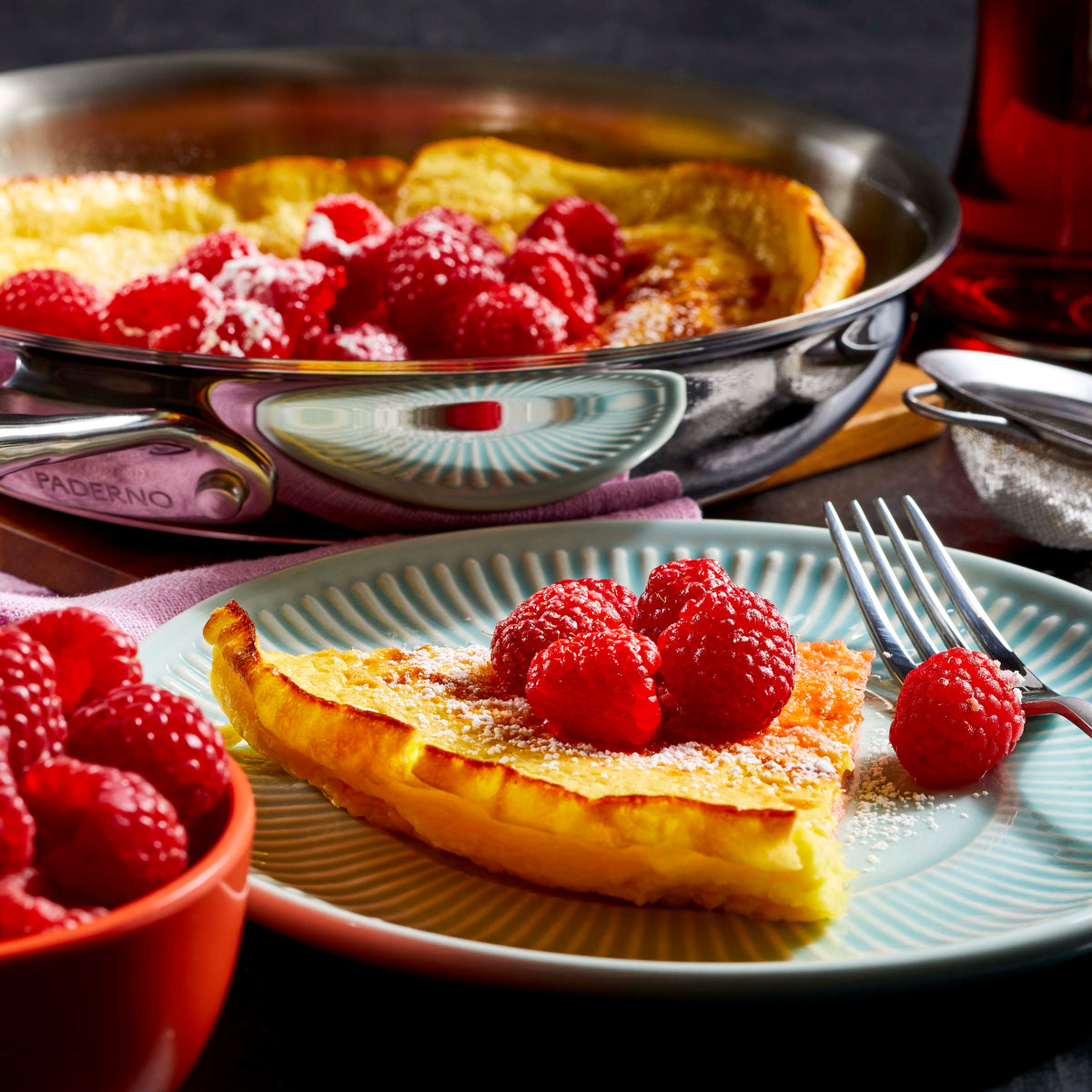 Lemony Dutch Baby with Berries &ndash; Paderno