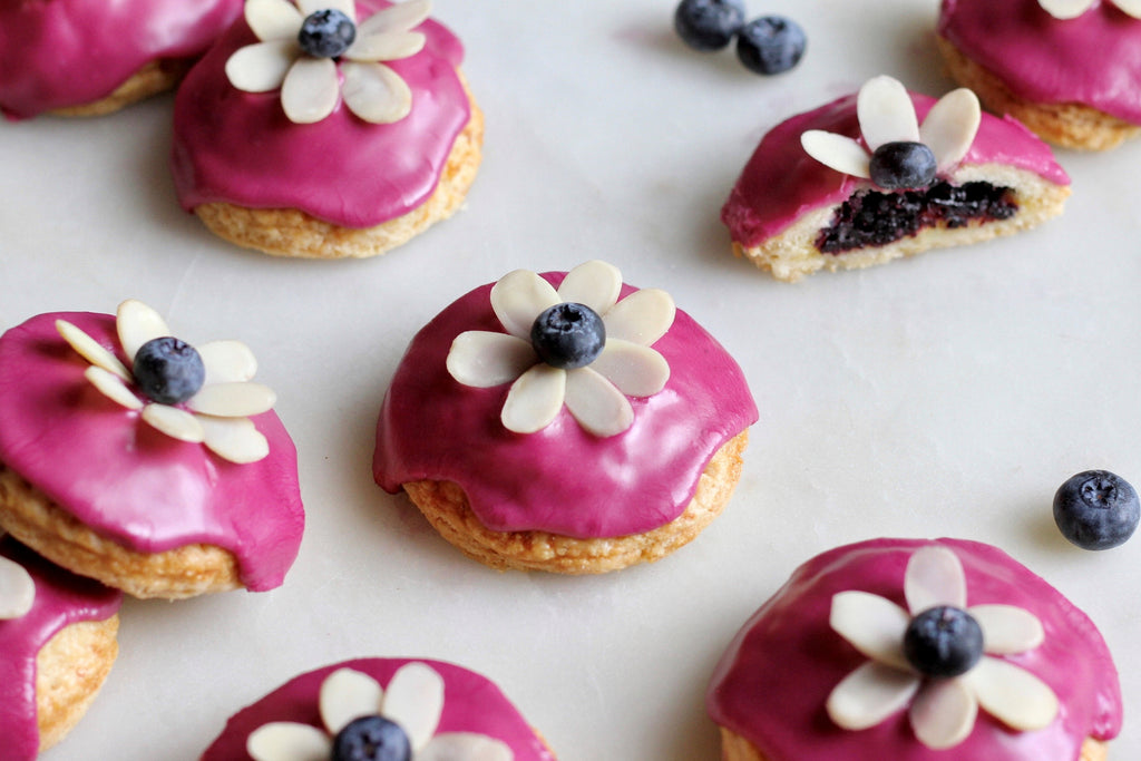 Frosted Blueberry Blossom Hand Pies