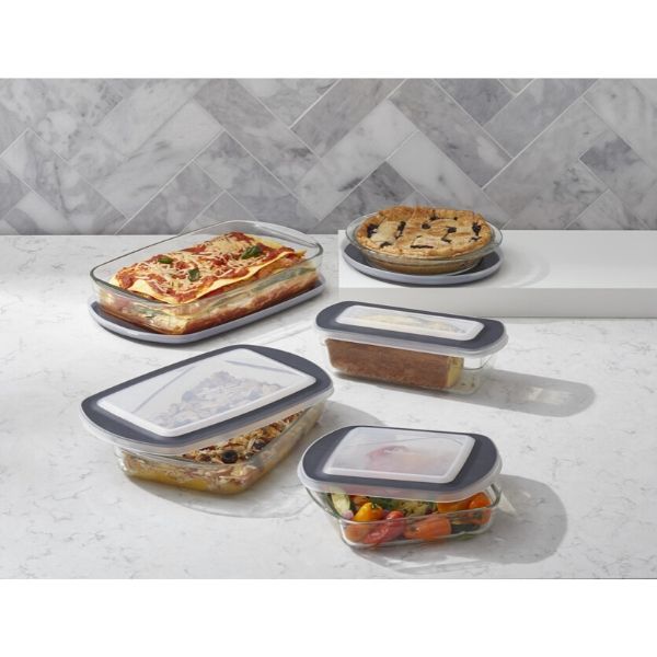 3.8 Qt Glass Oblong Baking Dish With Lid